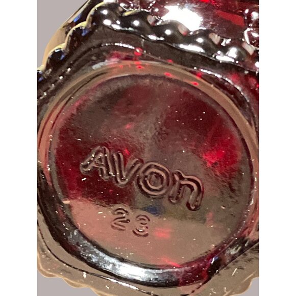 Avon Cape Cod Ruby Red Vintage Glass Cologne Bottles Set Of 2 Collectible Decora - Picture 6 of 8